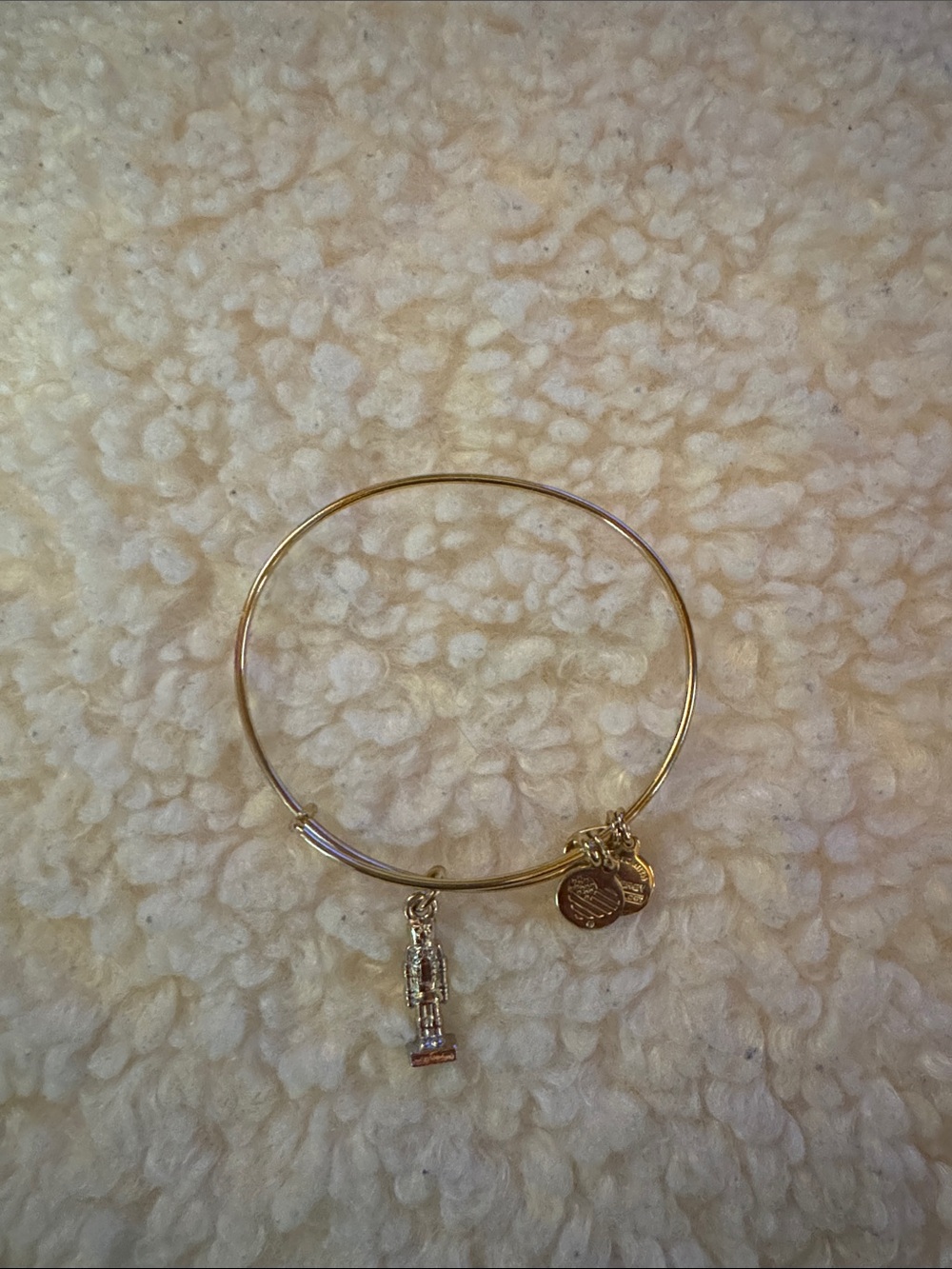 Alex and Ani Gold Nutcracker Charm Bangle Bracelet